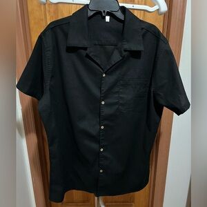 Coofandy Men’s black short sleeve cotton shirt XL good quality NWOT